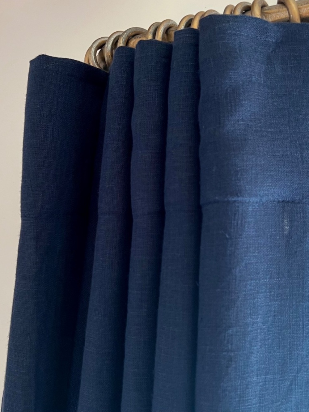 100% Linen Curtains - Long, Blue